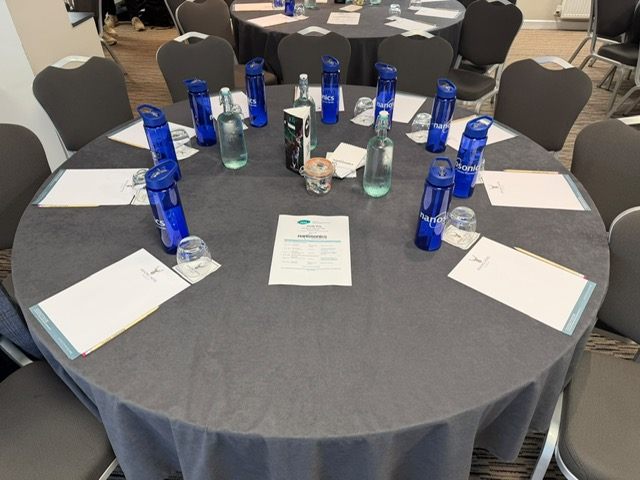 A table prepared for delegates during the Study Day.