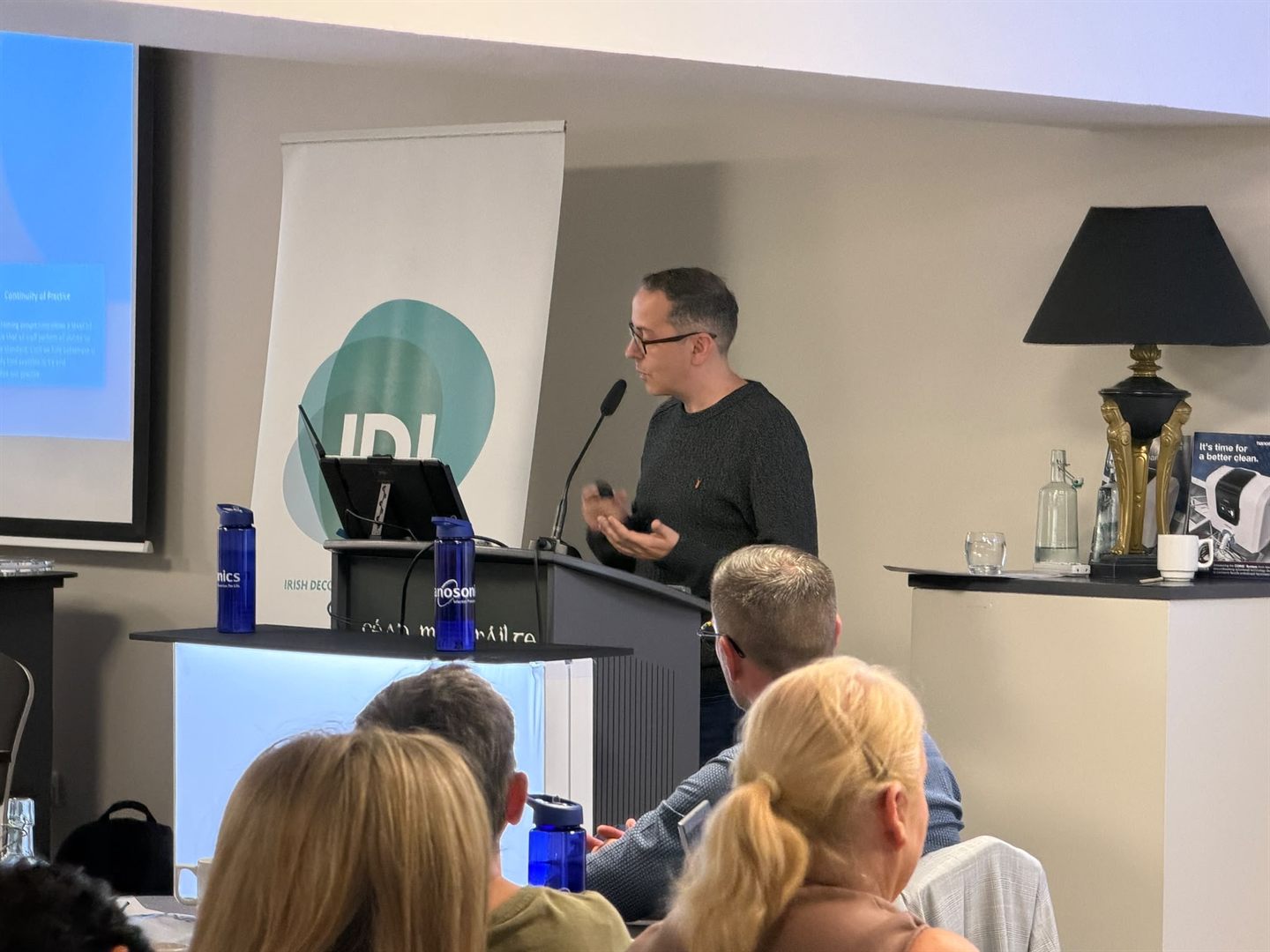 A speaker presents to an audience at the Study Day.