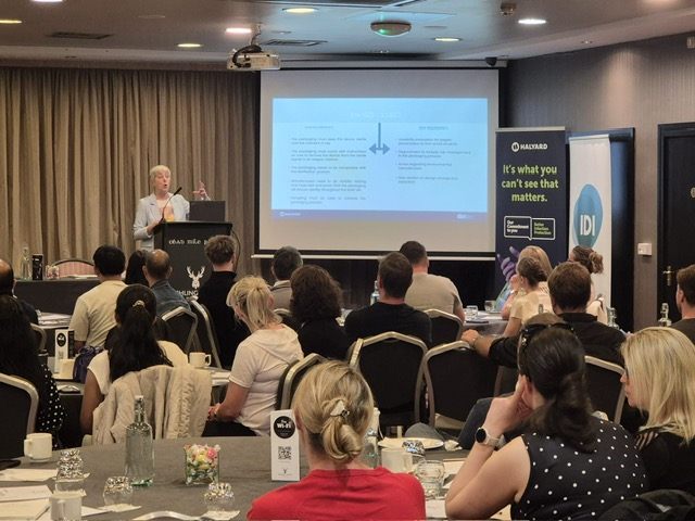 A speaker presents to delegates at Aishling Hotel Dublin.